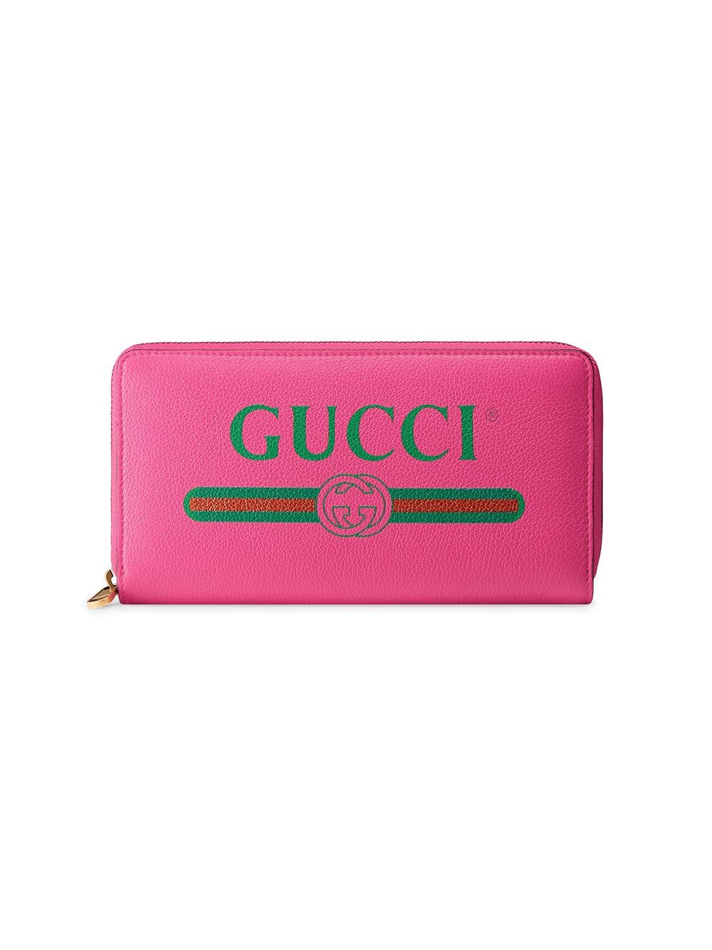 фото Gucci кошелек на молнии с принтом логотипа