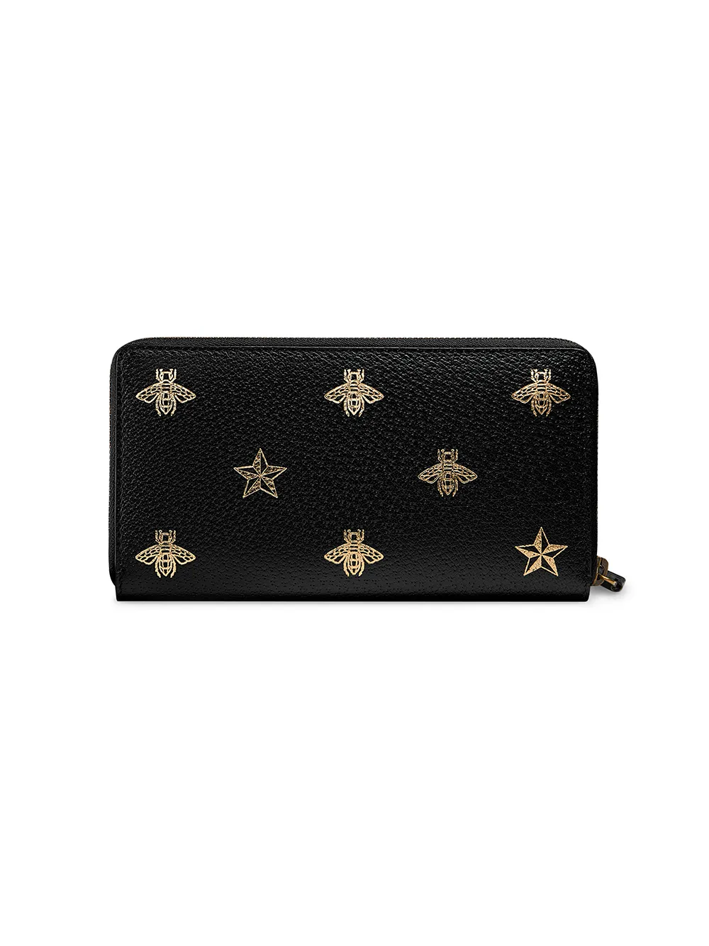 gucci bee zip around wallet