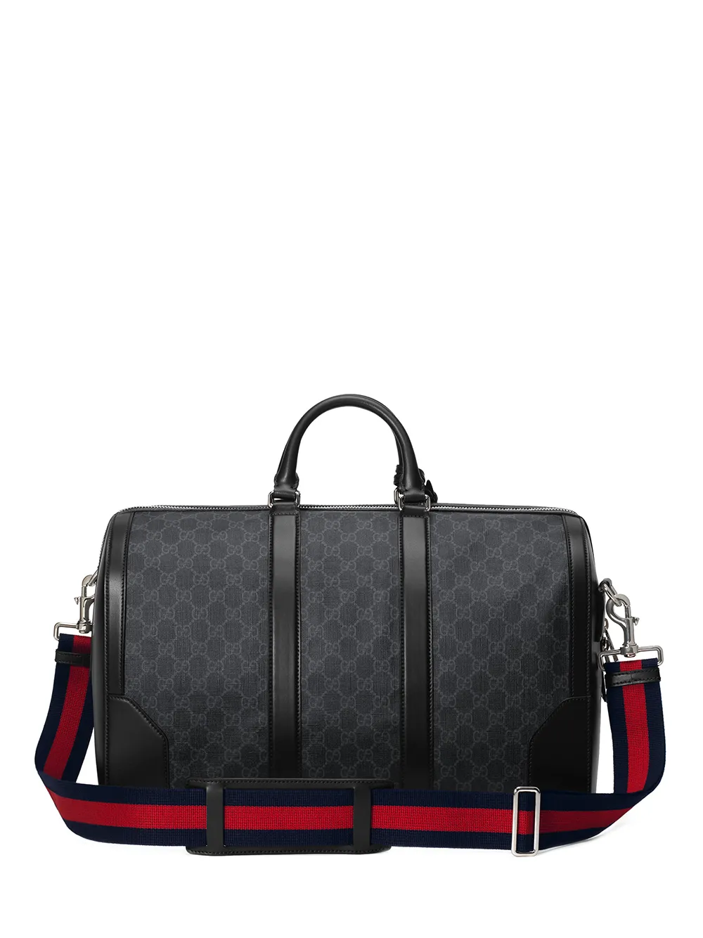 Gucci Black GG Supreme Canvas And Leather Large Carry On Duffel