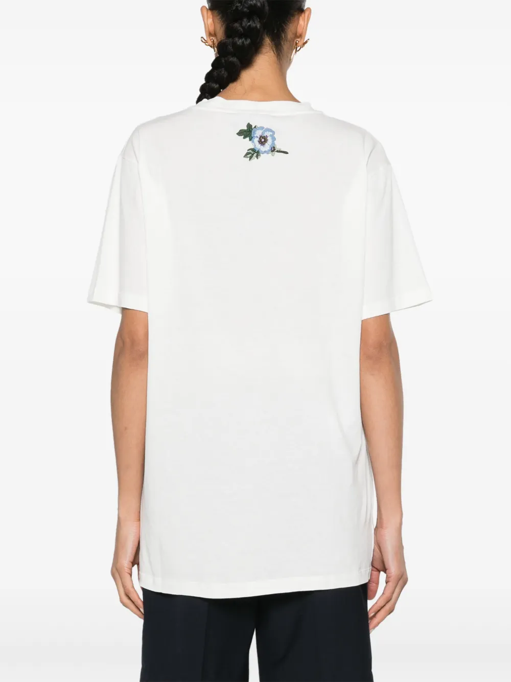 Shop Gucci Logo-print Cotton T-shirt In White