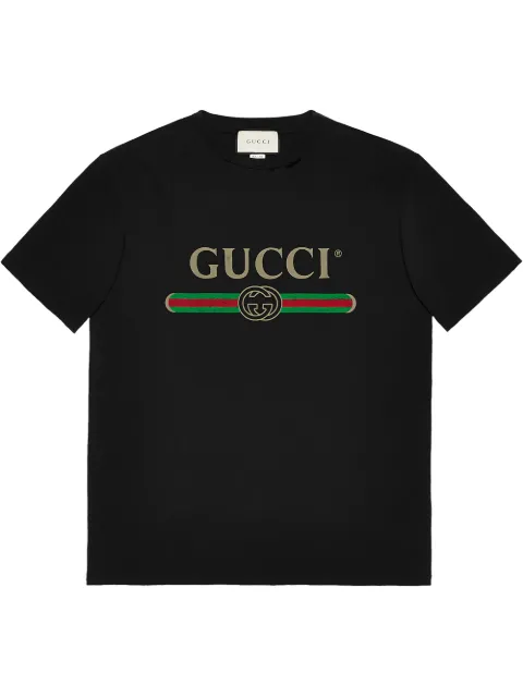 t shirt with gucci logo