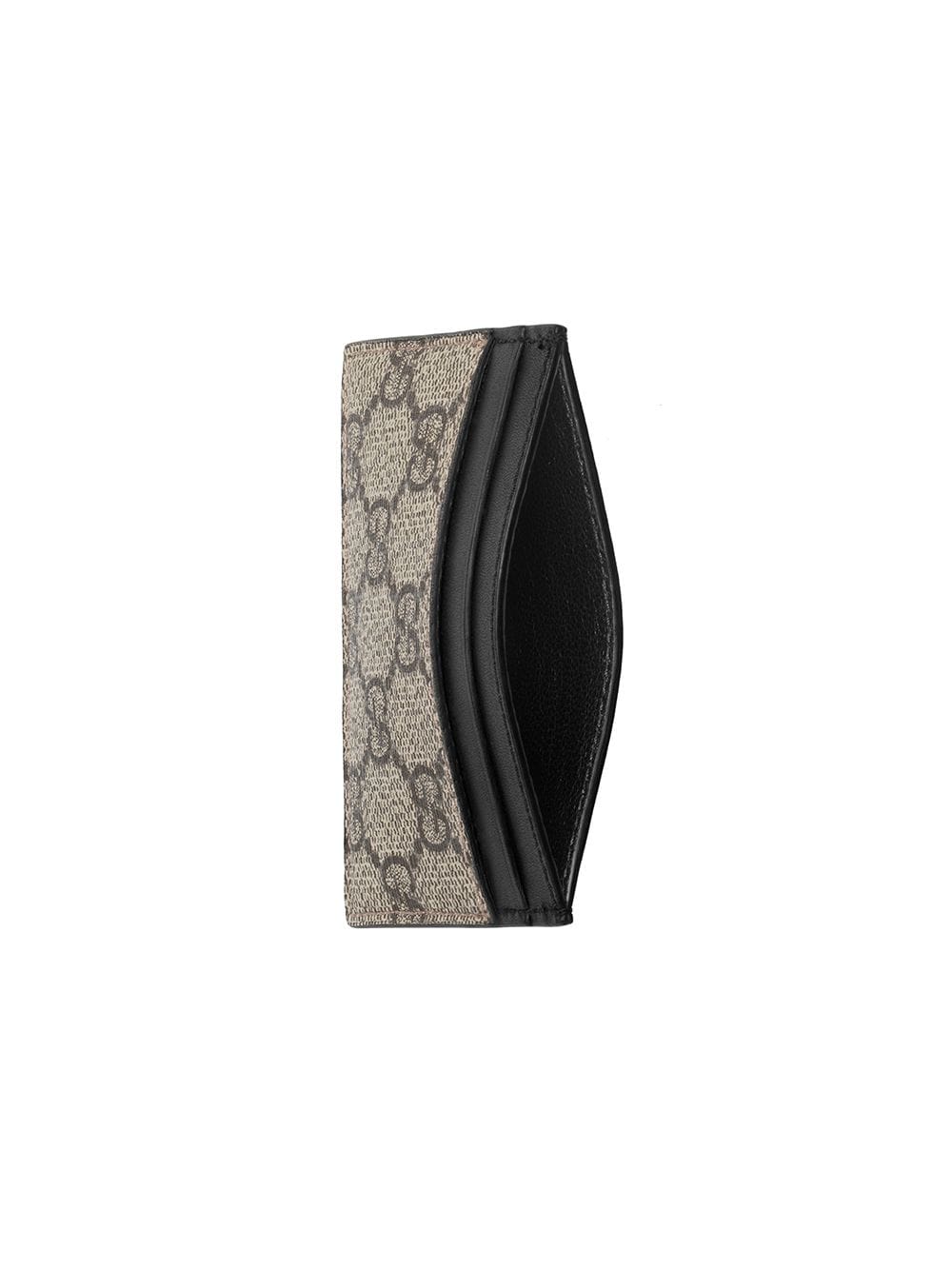 Gucci Card Case GG Supreme Kingsnake Print Black/Grey in Canvas/Leather  with Black Palladium-tone - US