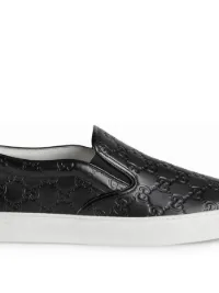 gucci black slip on sneaker