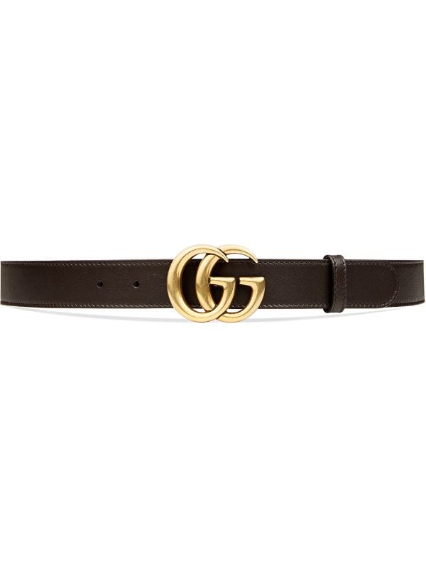Shop Gucci Leather Belt With Double G Buckle With Express Delivery Farfetch