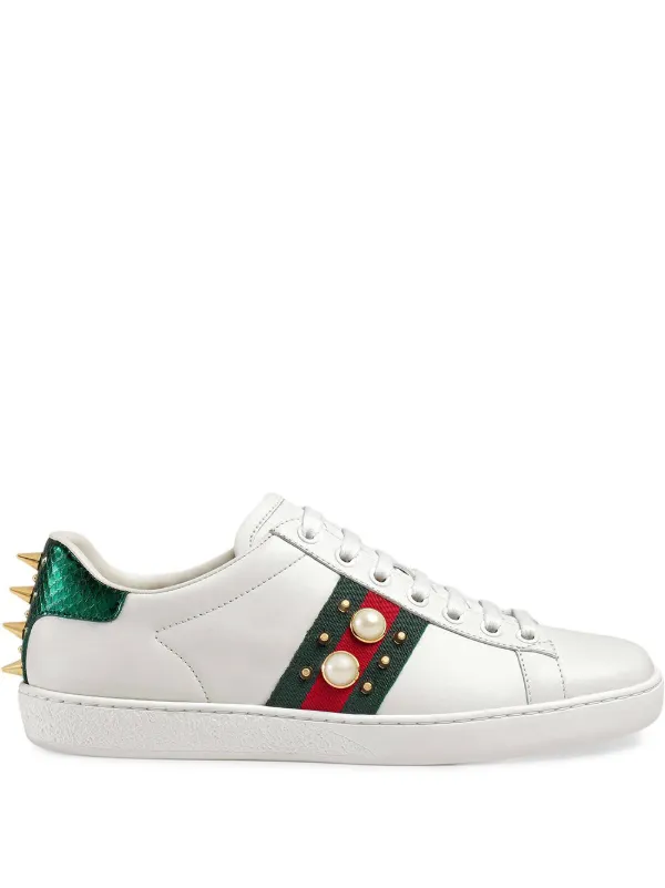 gucci ace studded sneaker