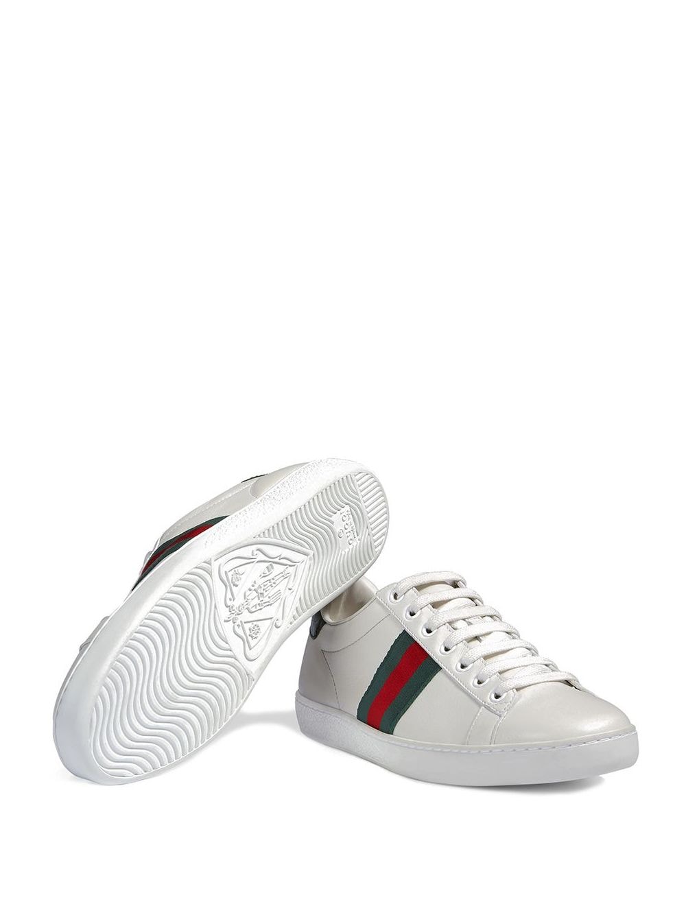 Gucci White Ace Leather Sneakers - Farfetch