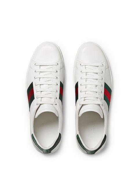 Gucci Ace Leather Sneakers | Farfetch.com