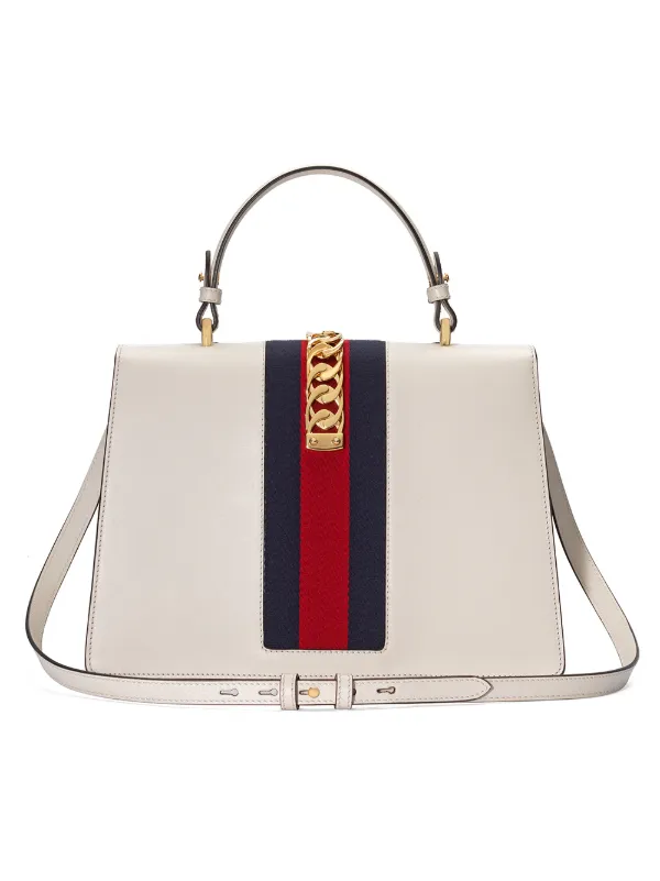 gucci white embroidered bag