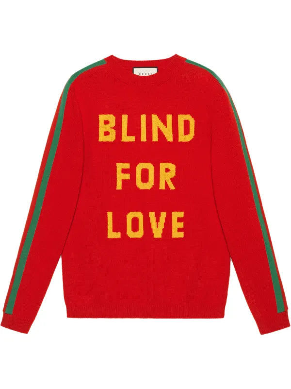 gucci sweater blind for love