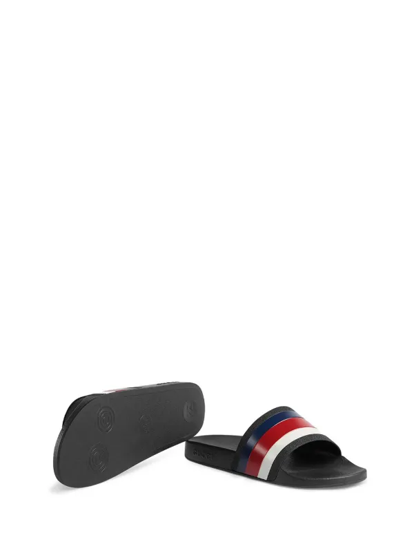 gucci flip flops red white blue