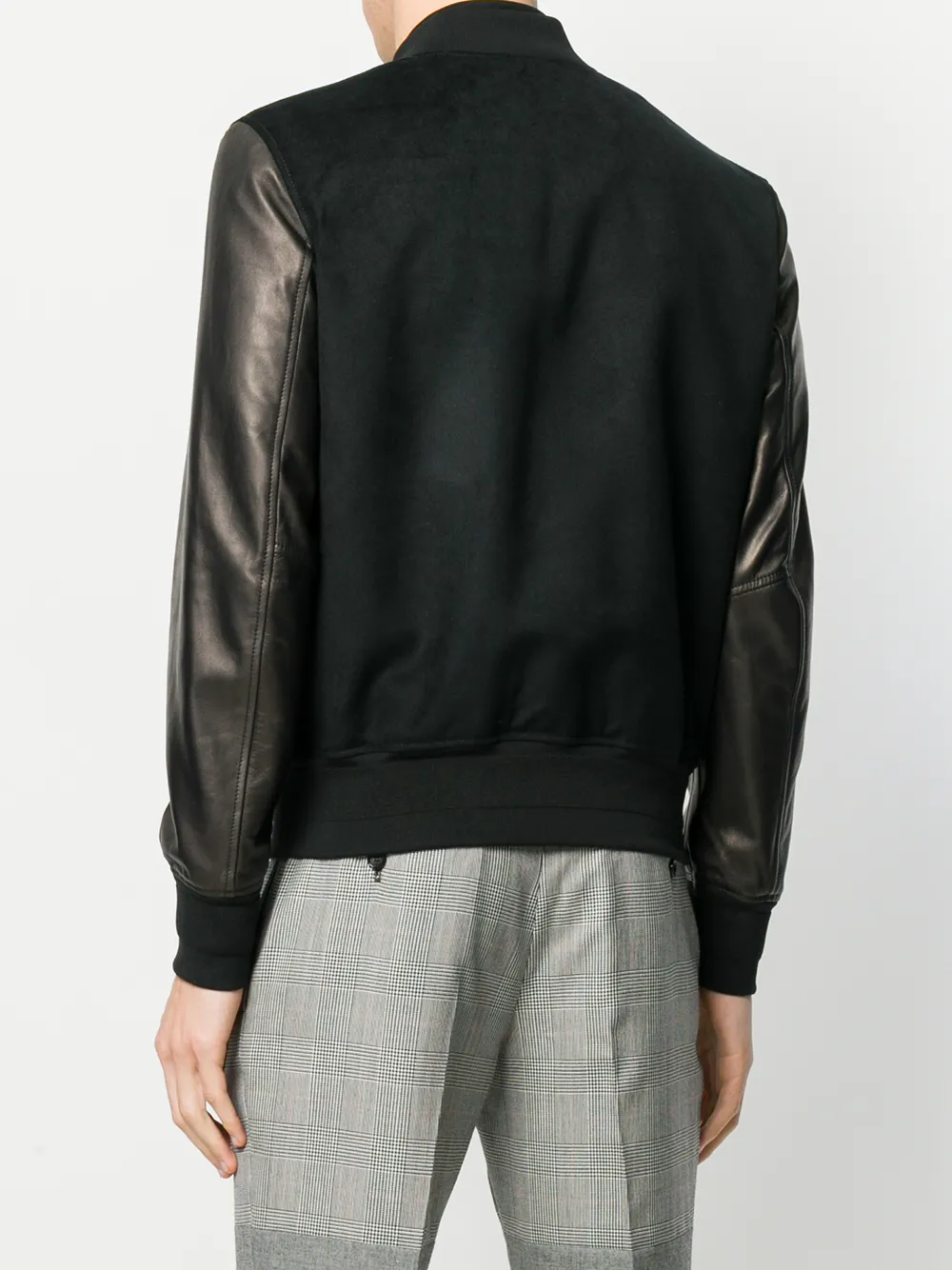 Alexander McQueen Embroidered Varsity jacket Blauw