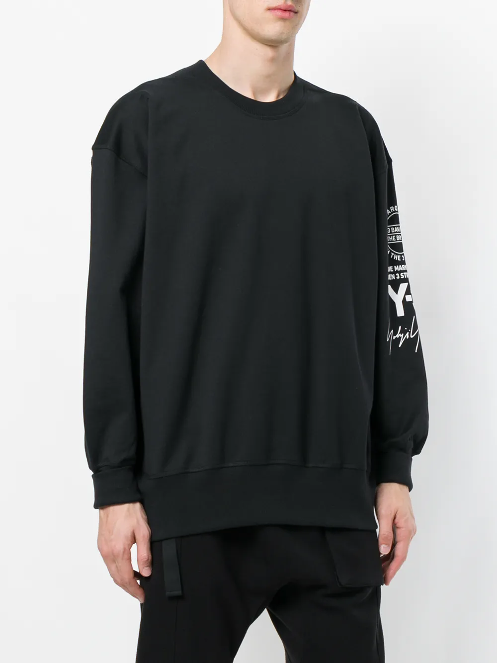  Y 3 Sweatshirt Mit Logo   Schwarz 