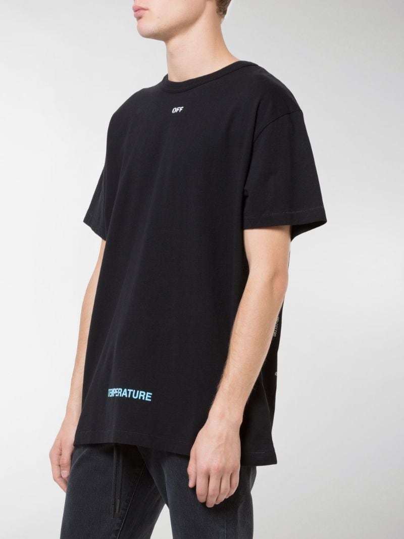 off white black temperature t shirt