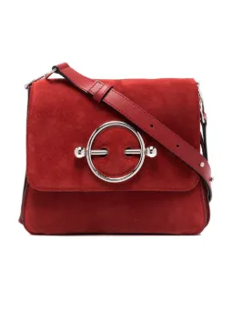Designer Bags Luxury Women S Farfetch Red Disc Suede And Leather Cross Body Bag