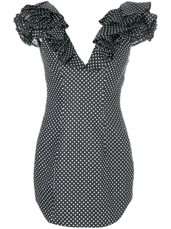 zimmermann black and white polka dot dress