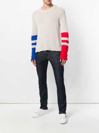 contrasting sleeves Keddy Sweater展示图