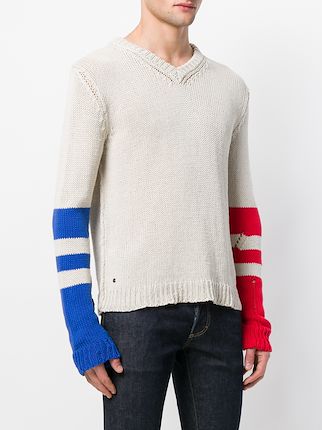 contrasting sleeves Keddy Sweater展示图