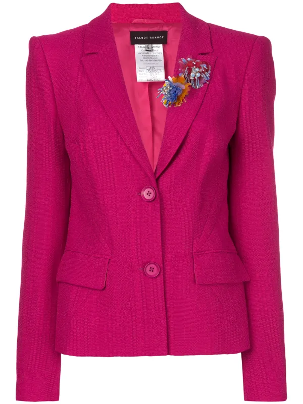 pink flower blazer