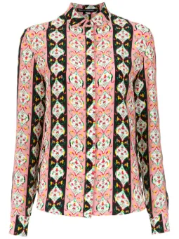 Camisa de seda estampada