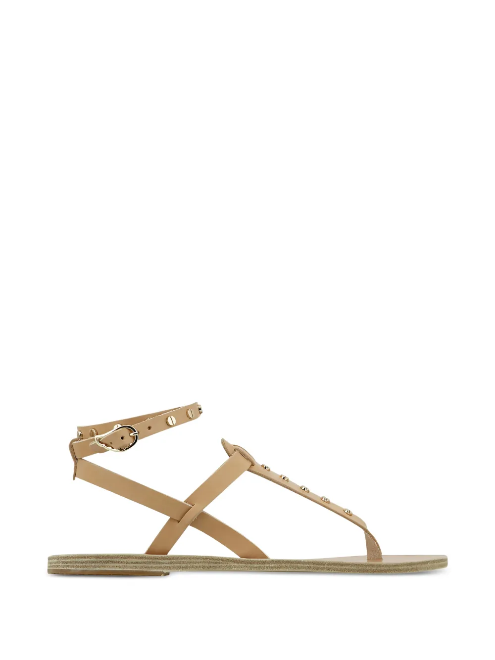 Ancient Greek Sandals studded T-bar sandals Beige