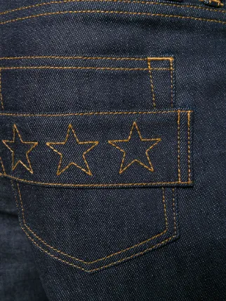 stars patch slim fit jeans展示图