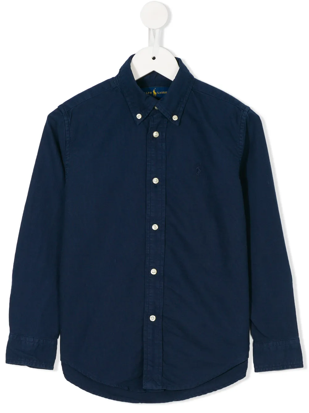 POLO RALPH LAUREN KIDS poplin shirt Blauw