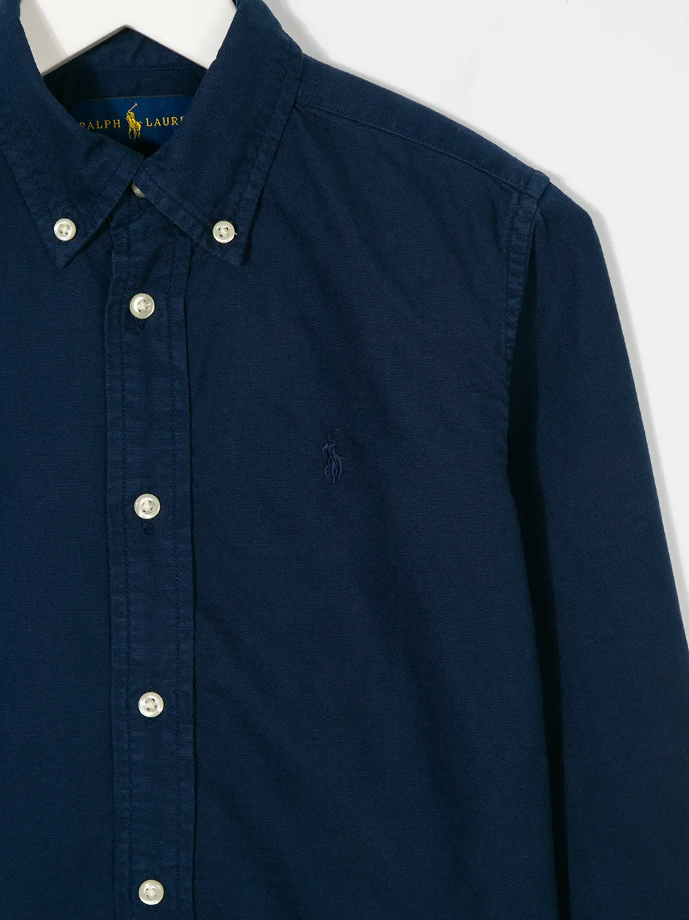 POLO RALPH LAUREN KIDS poplin shirt Blauw