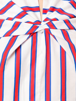 twist-detail striped blouse展示图