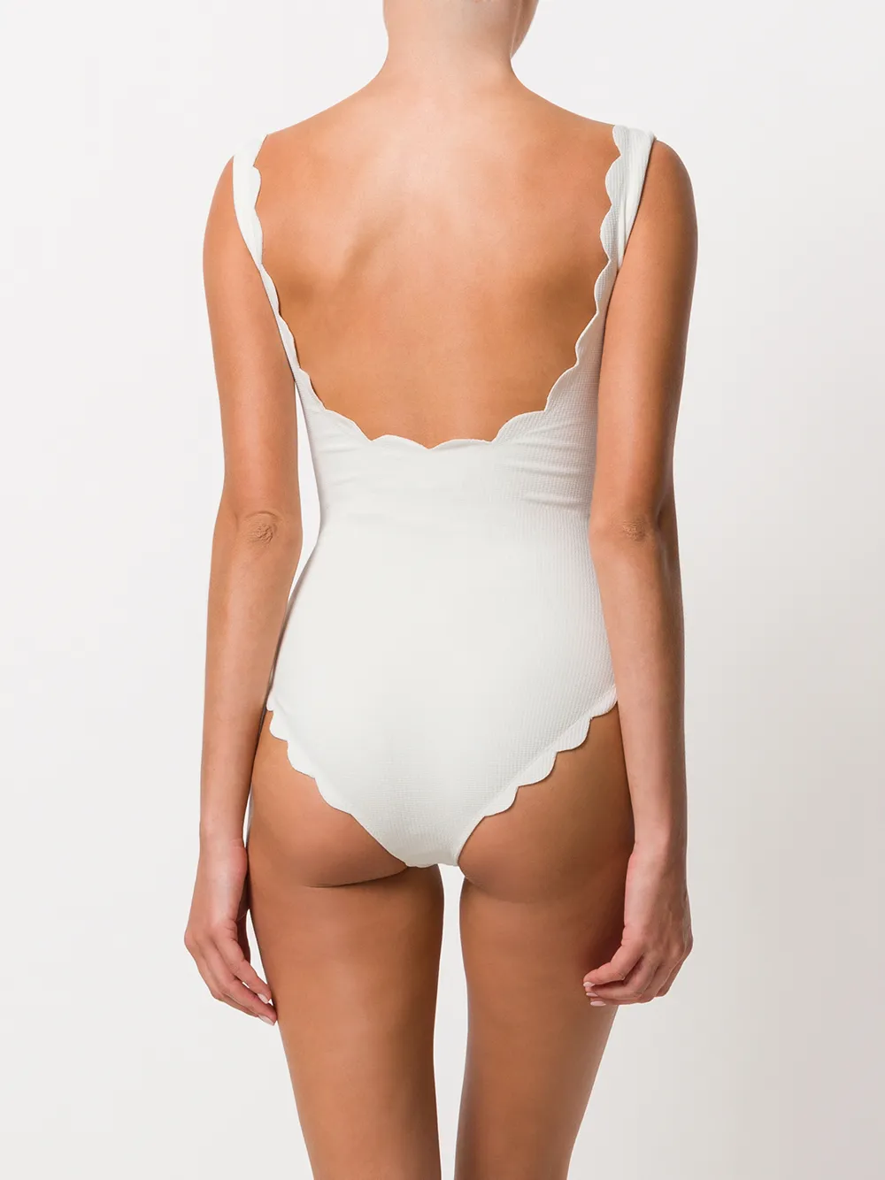 Marysia Scalloped Swimsuit White FARFETCH AU
