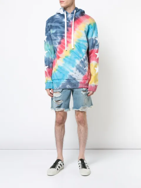 amiri tie dye moletom com capuz