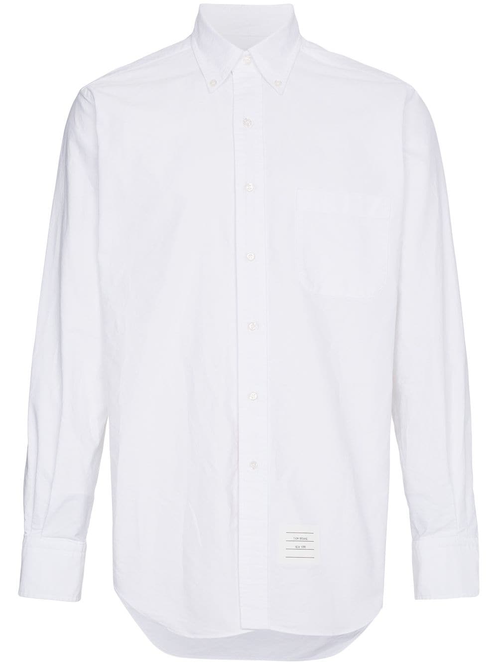 Thom Browne Grosgrain Placket Oxford Shirt - Farfetch