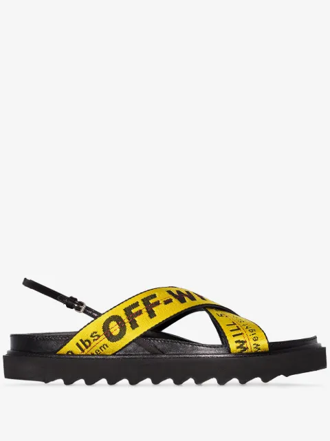 Off-White lædersandaler med industrielt-design
