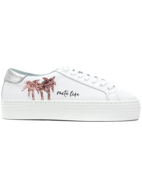 Click to view more detailed imagery on our partner's website Chiara Ferragni Damenschuhe Turnschuhe Damen Leder Schuhe Sneakers Suite In White