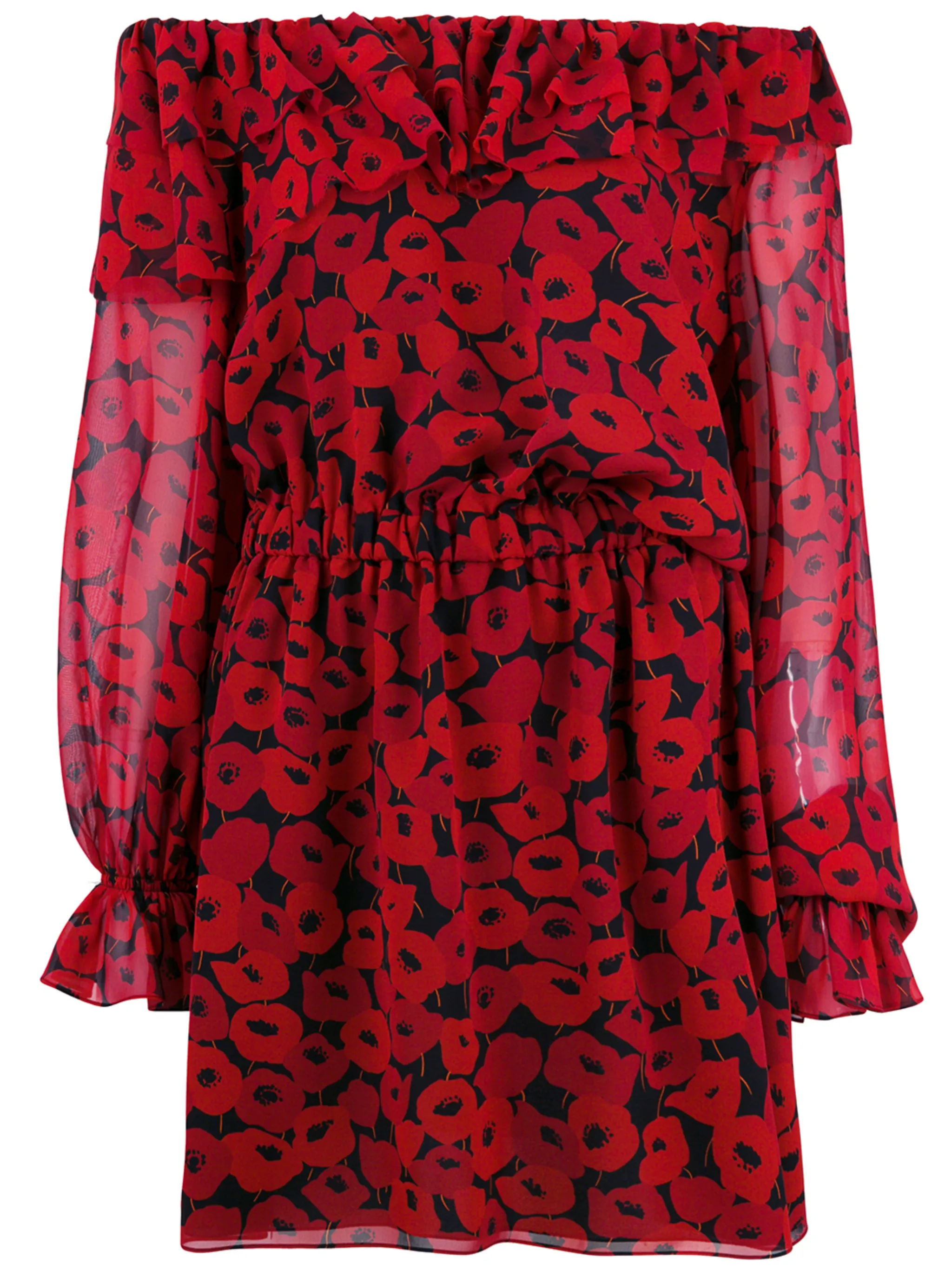 Saint Laurent poppy print dress