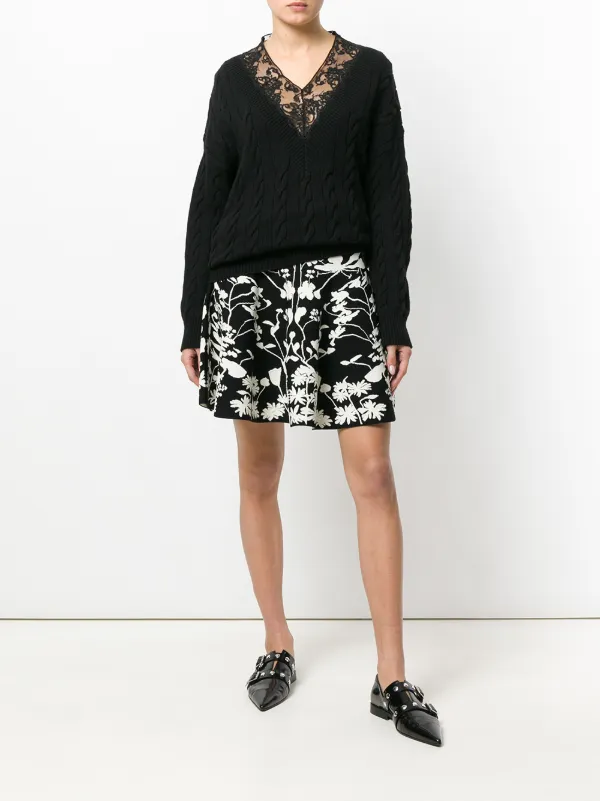 Alexander Mcqueenスパンコールスカート Alexander McQueen プリント スカート | ブラック | FARFETCH JP