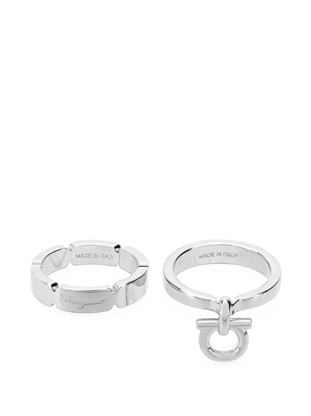 Ferragamo Gancio ring set (set of two)