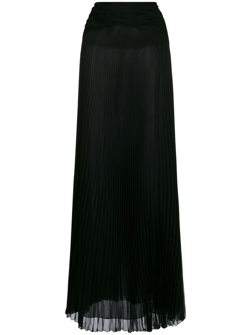 Roberto Cavalli geplooide transparante maxi rok Zwart