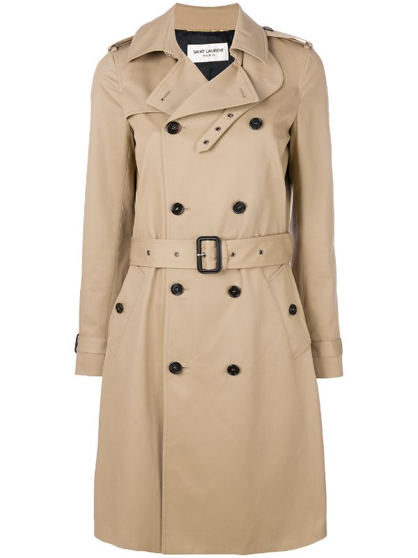 Farfetch Women Clothing Coats Trench Coats Chino belted trench coat Neutrals 