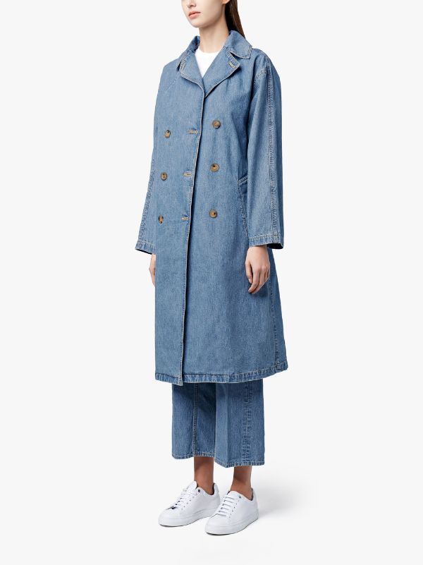 denim mac coat