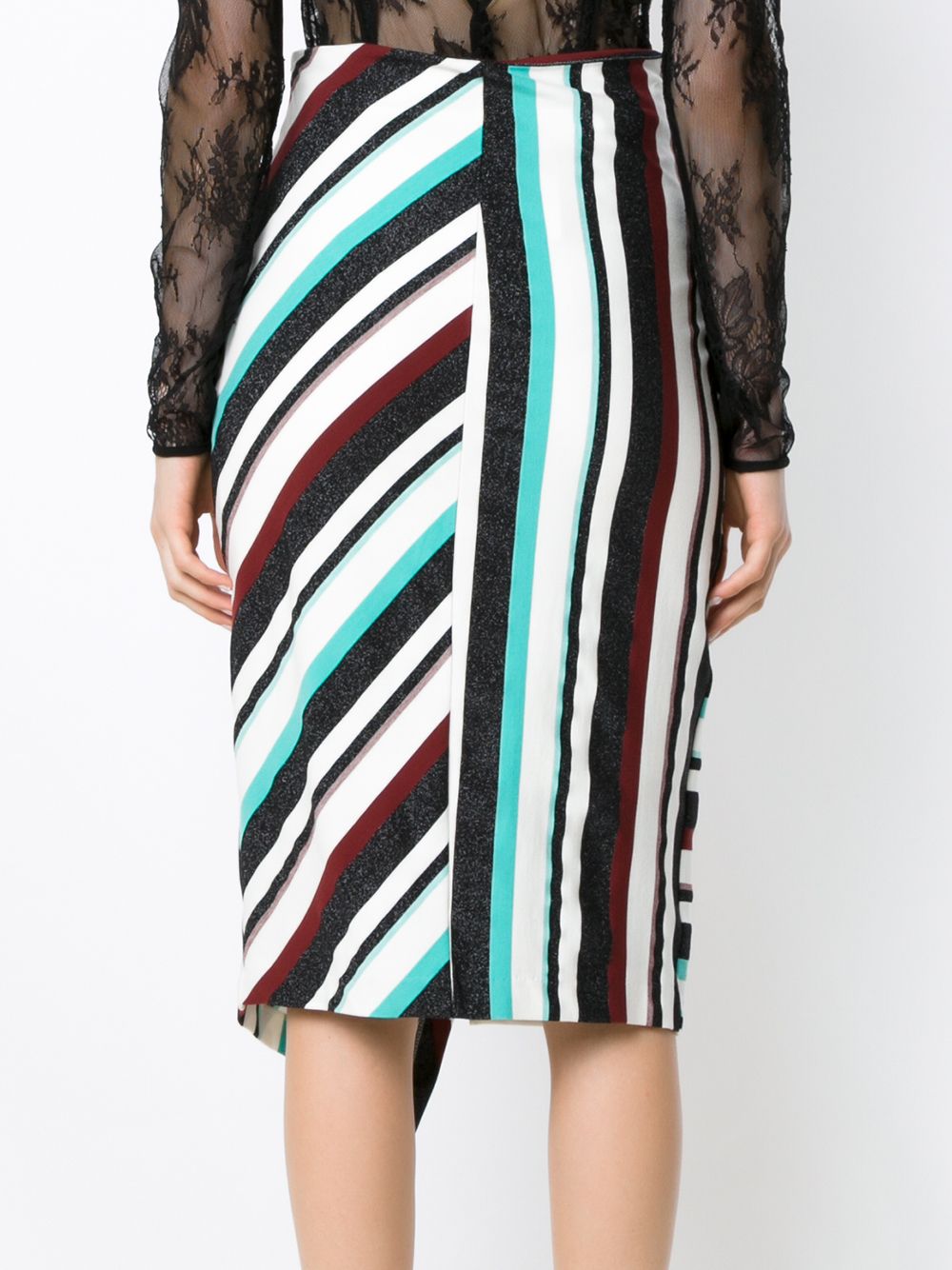 фото Tufi Duek asymmetric striped skirt