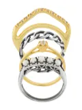 Iosselliani Silver Heritage set of four rings - Metallic