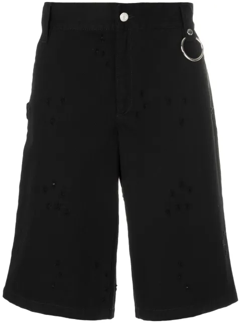 Givenchy distressed effect Bermuda shorts