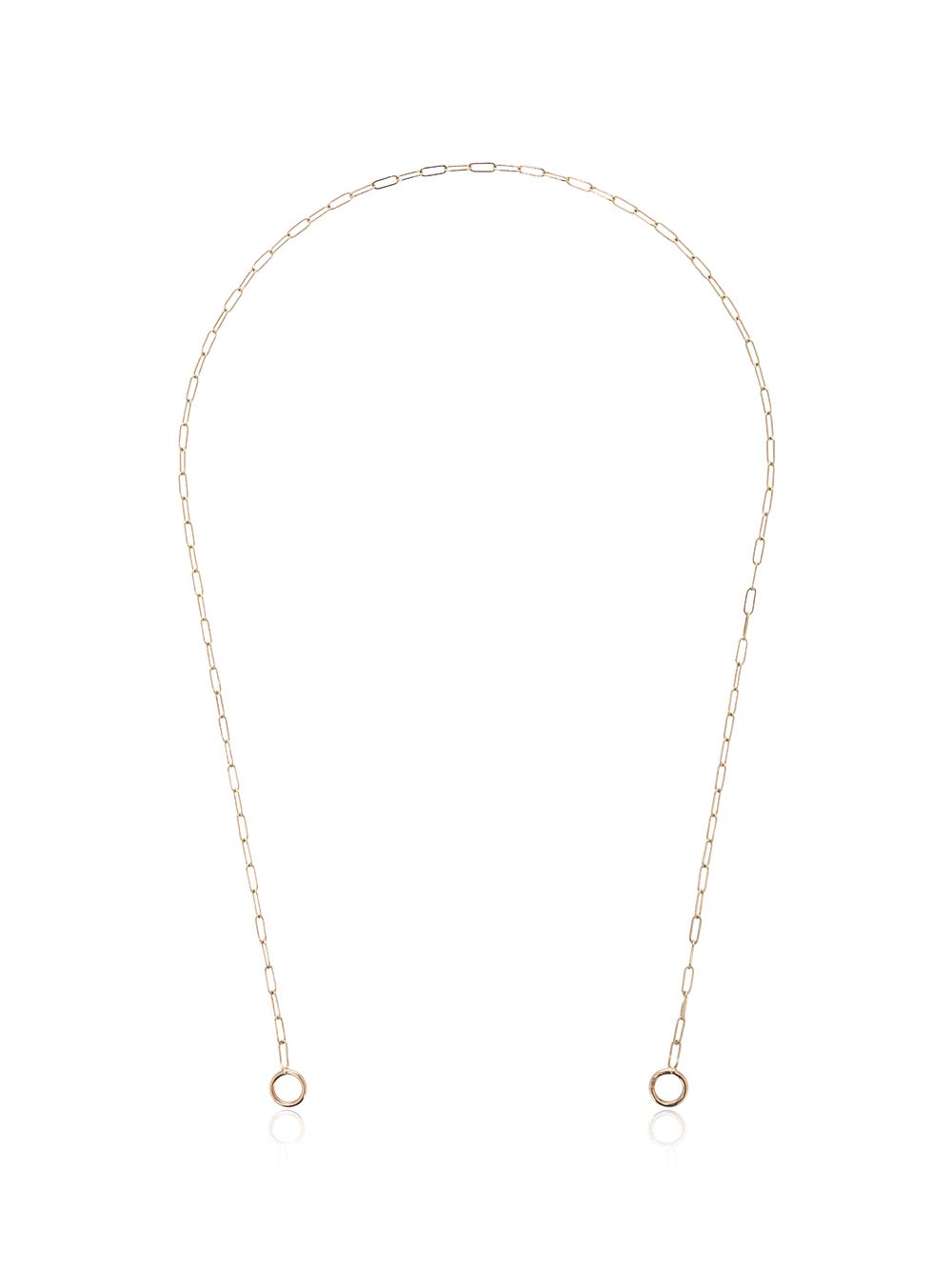 фото Marla aaron yellow gold 16" square link chain