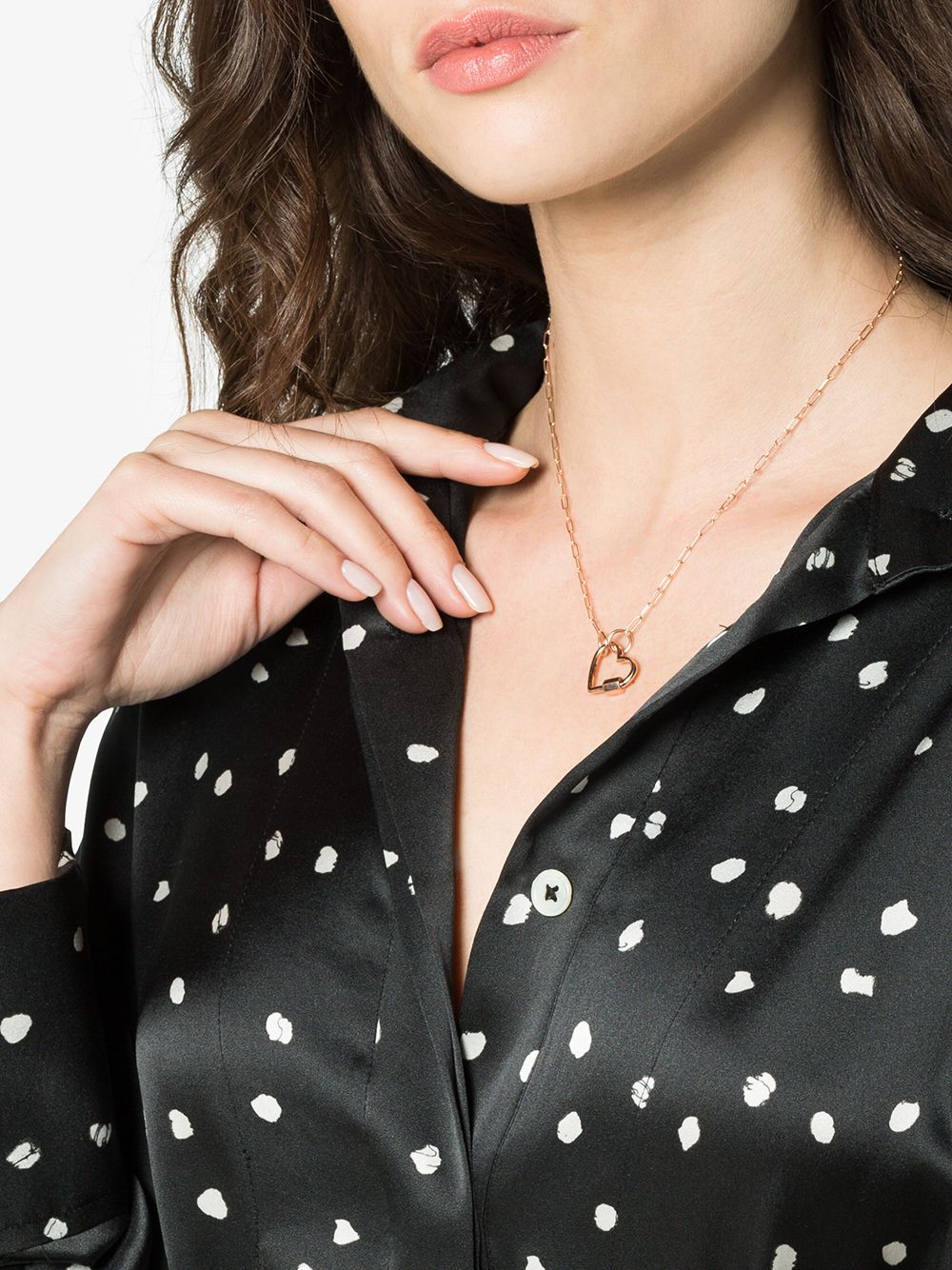 фото Marla aaron rose gold square link chain