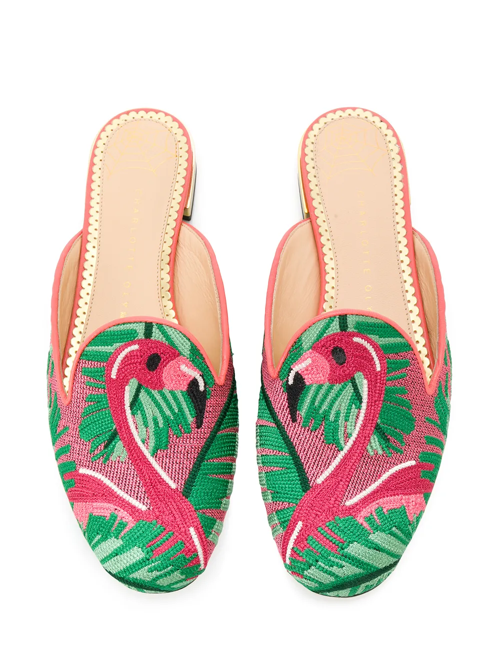 фото Charlotte olympia мюли 'flamingo'