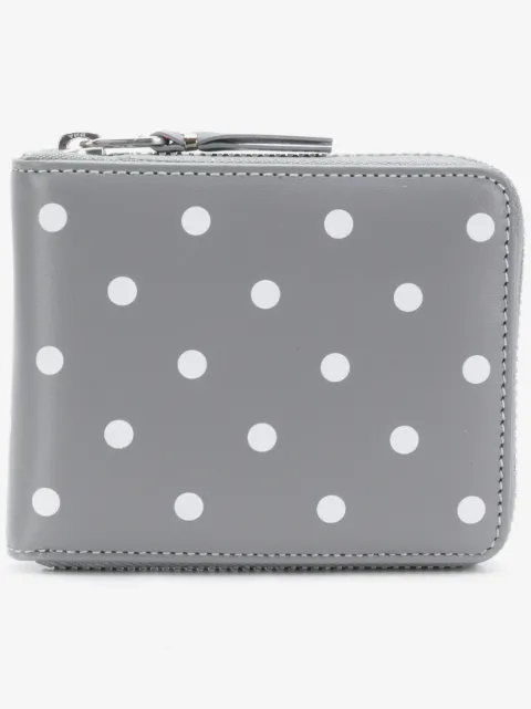 Comme Des Garçons Wallet portefeuille zippé à pois 