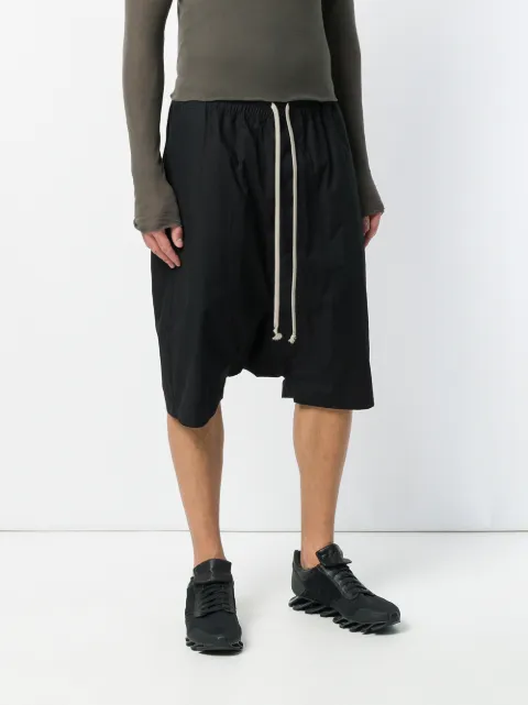 Rick Owens Drop Crotch Shorts - Farfetch