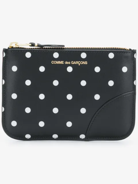 Comme Des Garçons Wallet polka-dot leather pouch