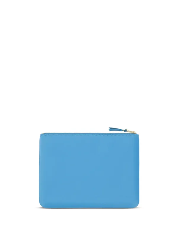 Comme Des Garçons Wallet Geritste Etui Voor Munten Blauw