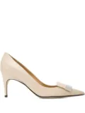 Sergio Rossi SR1 75mm leather pumps - Neutrals